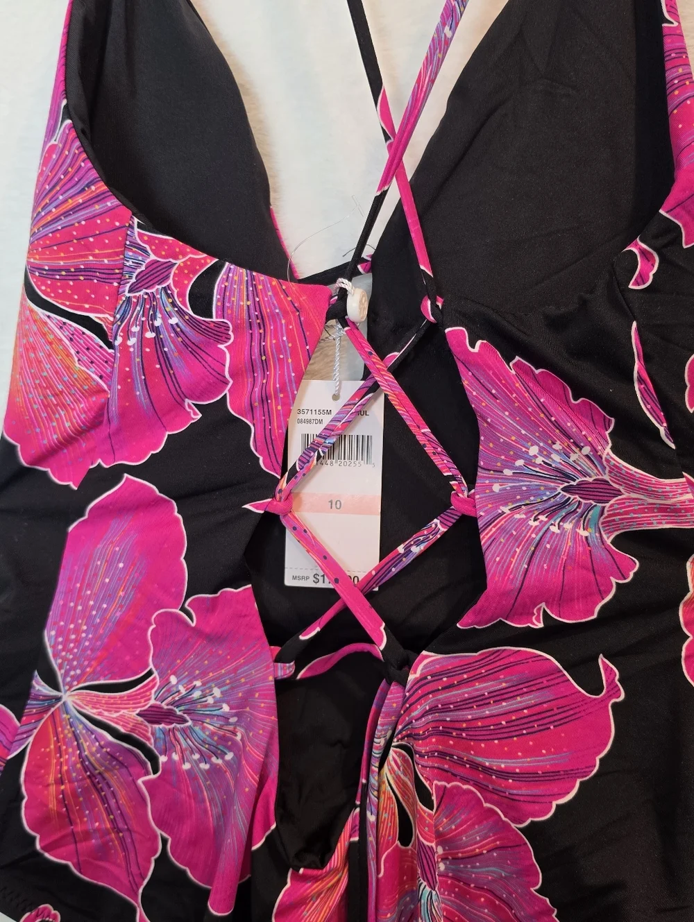 NWT Trina Turk Women's Fleury Strappy-Back One-Piece Swimsuit 10